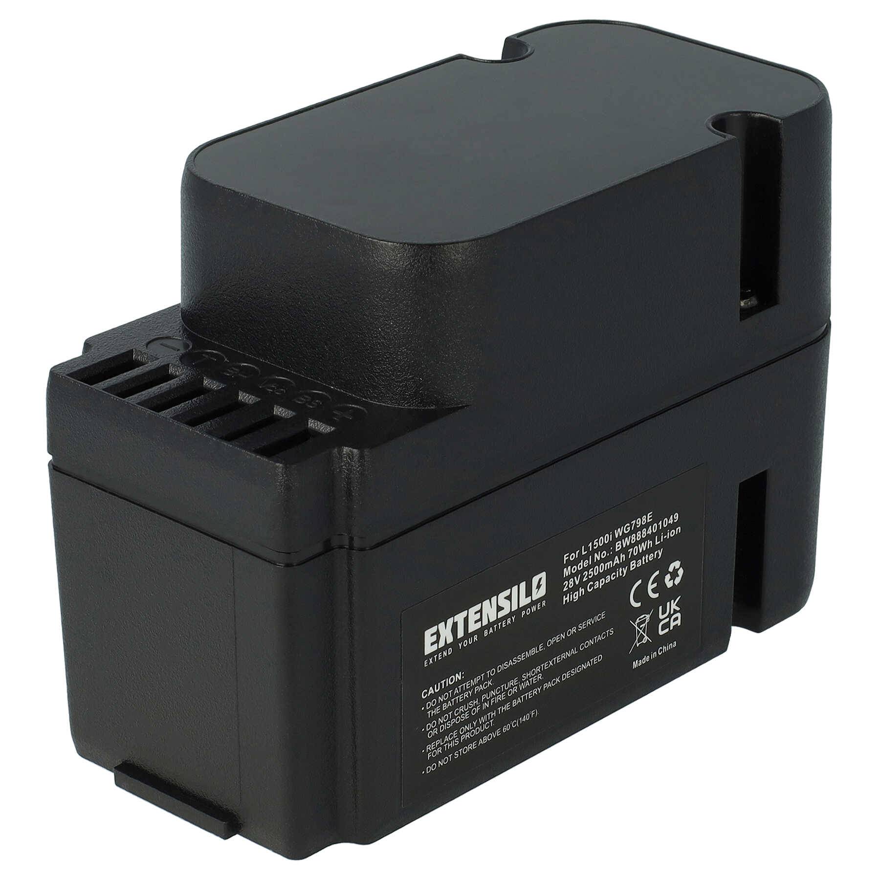 EXTENSILO Akku kompatibel mit Worx Landroid WG796E Rasenmäher (2500mAh, 28V, Li-Ion)-0