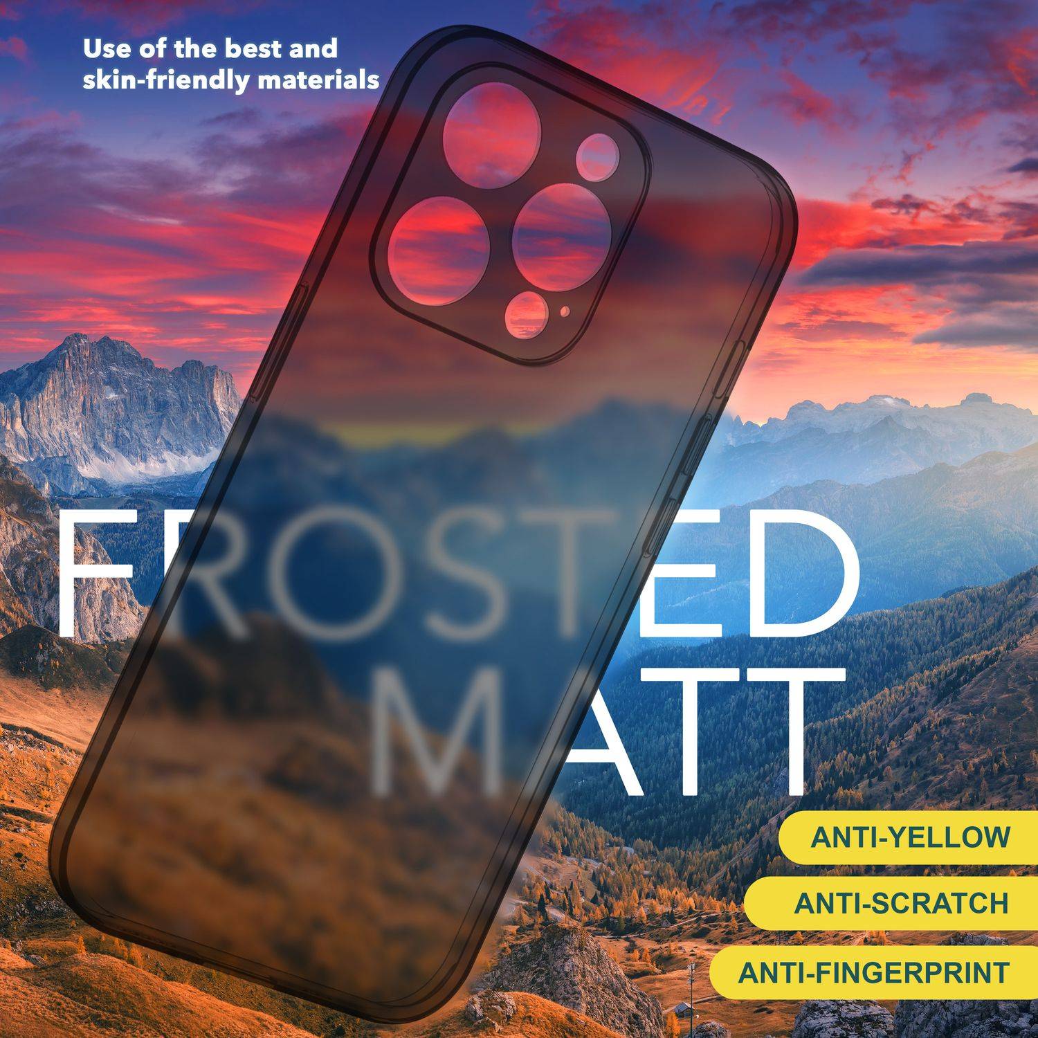 Ultra Dünne 0,3mm Hülle für iPhone 15 Pro Max Matt Slim Case Schutz Handyhülle Schwarz-2