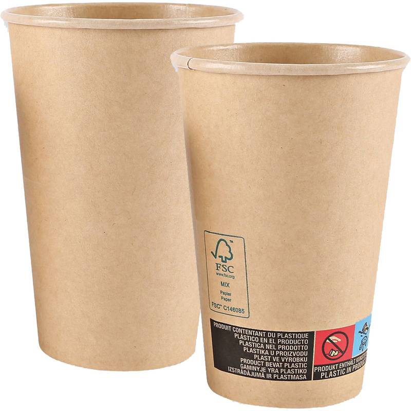 NATURE Star Kraftpapier-Kaffeebecher Kraft, 0,3 l, braun (6495829)