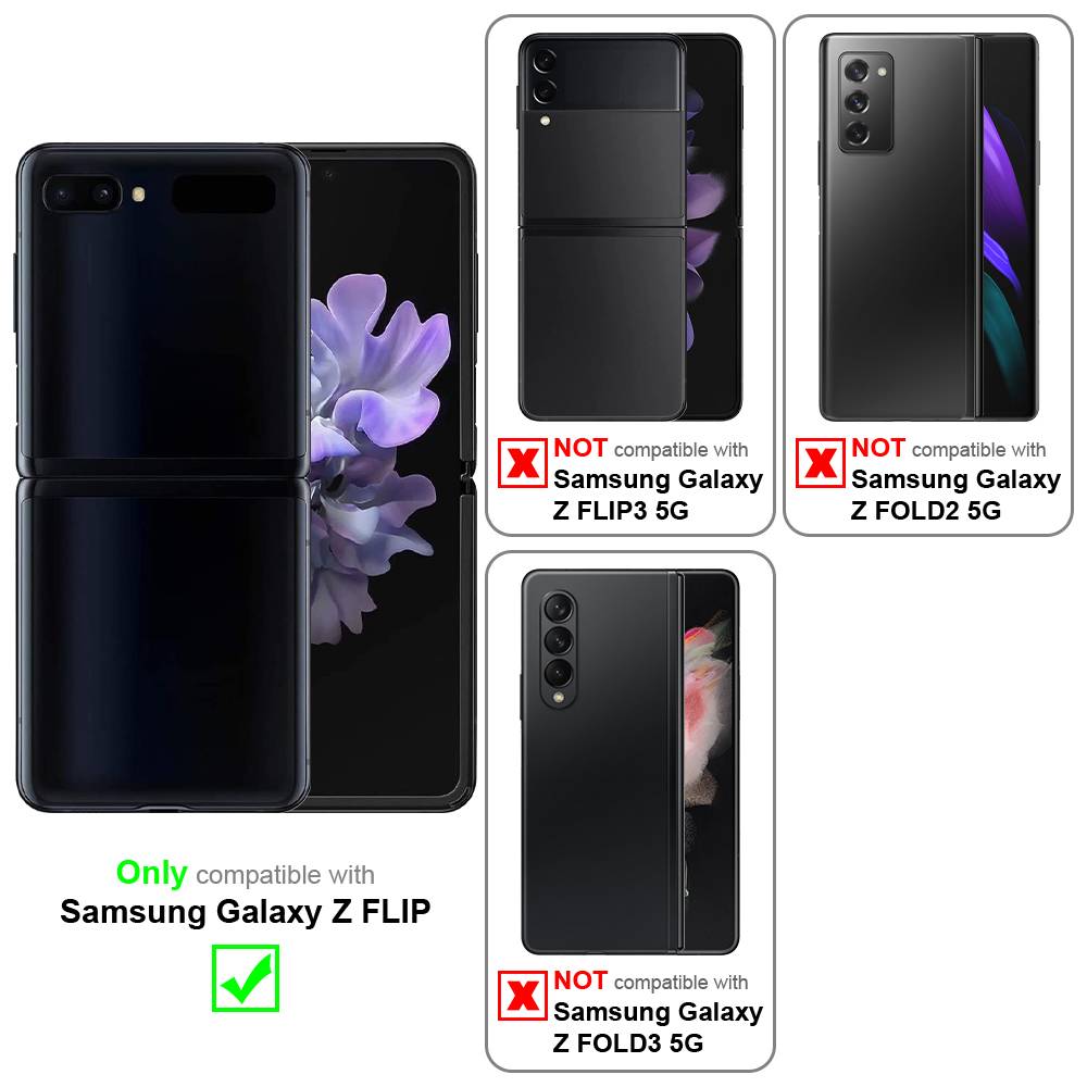 Cadorabo Handykette für Samsung Galaxy Z FLIP in Grün - Handy Schutz Hülle Necklace mit Verstellbaren Band Kordel zum-1