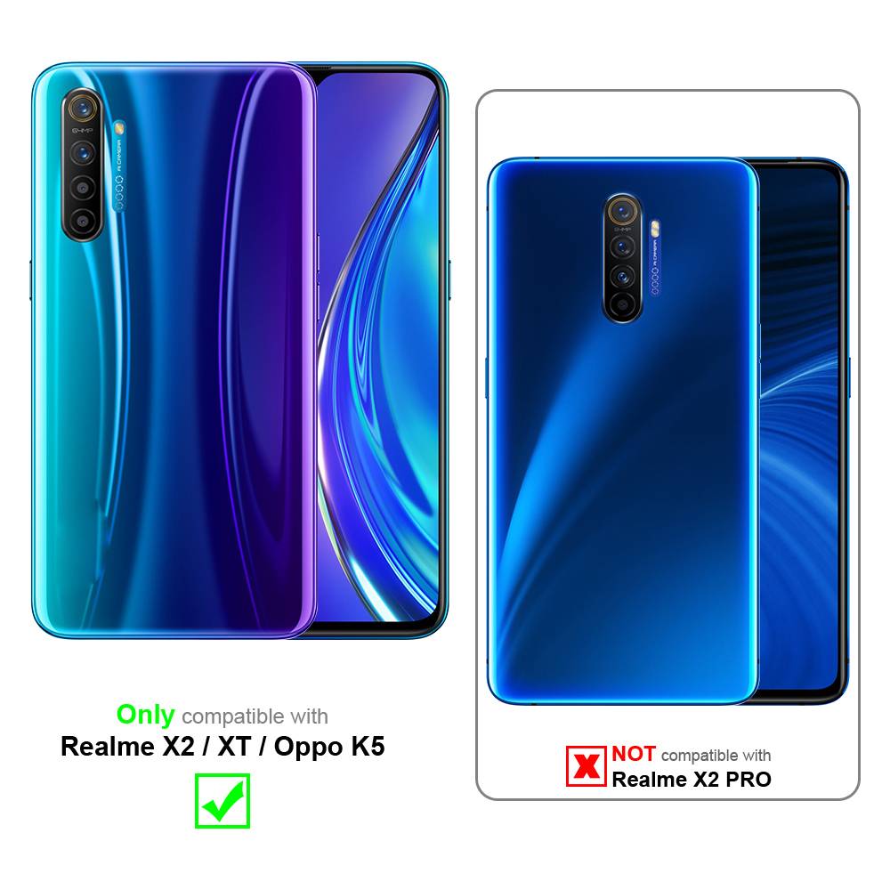 Cadorabo Handykette für Realme X2 / XT / Oppo K5 in Schwarz - Handy Schutz Hülle Necklace mit Verstellbaren Band Kordel-1