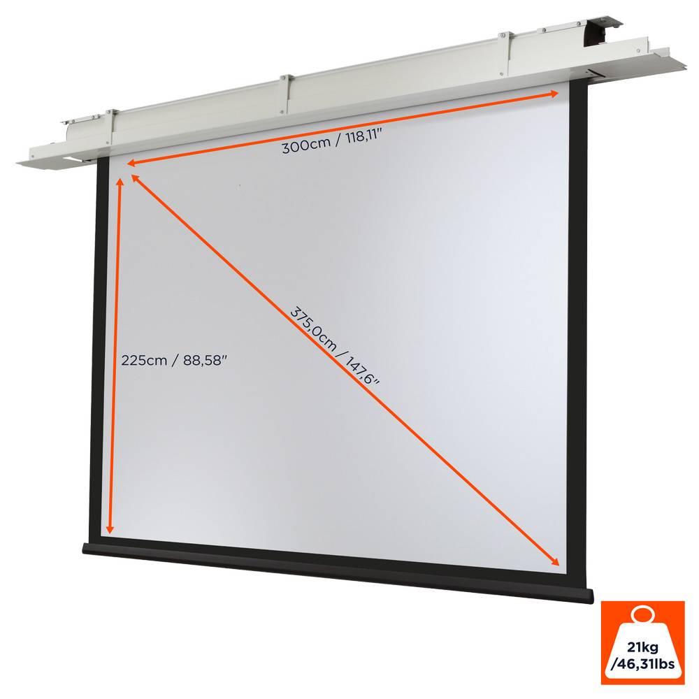 celexon Deckeneinbau Leinwand Motor Expert 300 x 225 cm-2