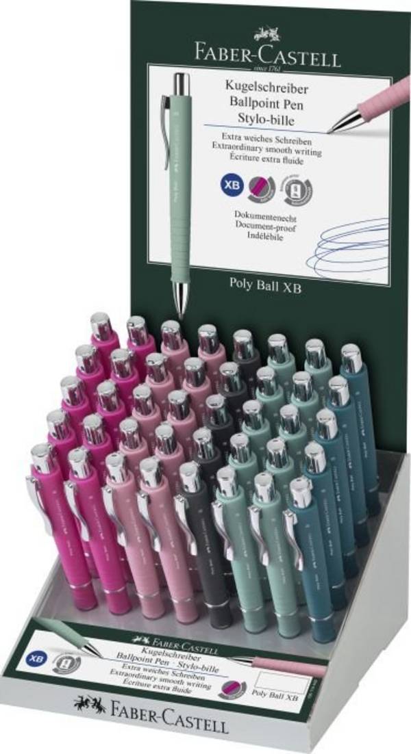 Kugelschreiber Poly Ball Moderne Trendfarben XB Mine blau schreibend