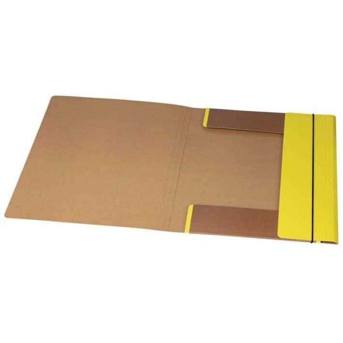 Gummizugmappe A4 Karton Donau 2060001FSC-11 Life neongelb-0