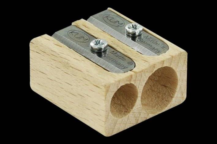 Spitzer doppelt Wood2 Blockform aus Holz-0