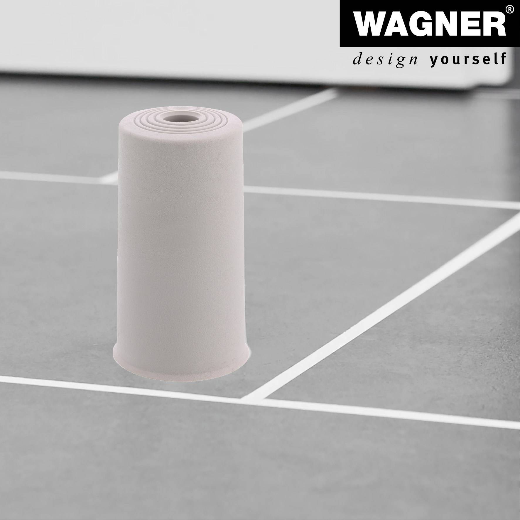 WAGNER Boden-/Wandtürstopper VULKANO BIG - Ø 45 x 75 mm, Vollgummi, grau, zum Schrauben - 15525221-4