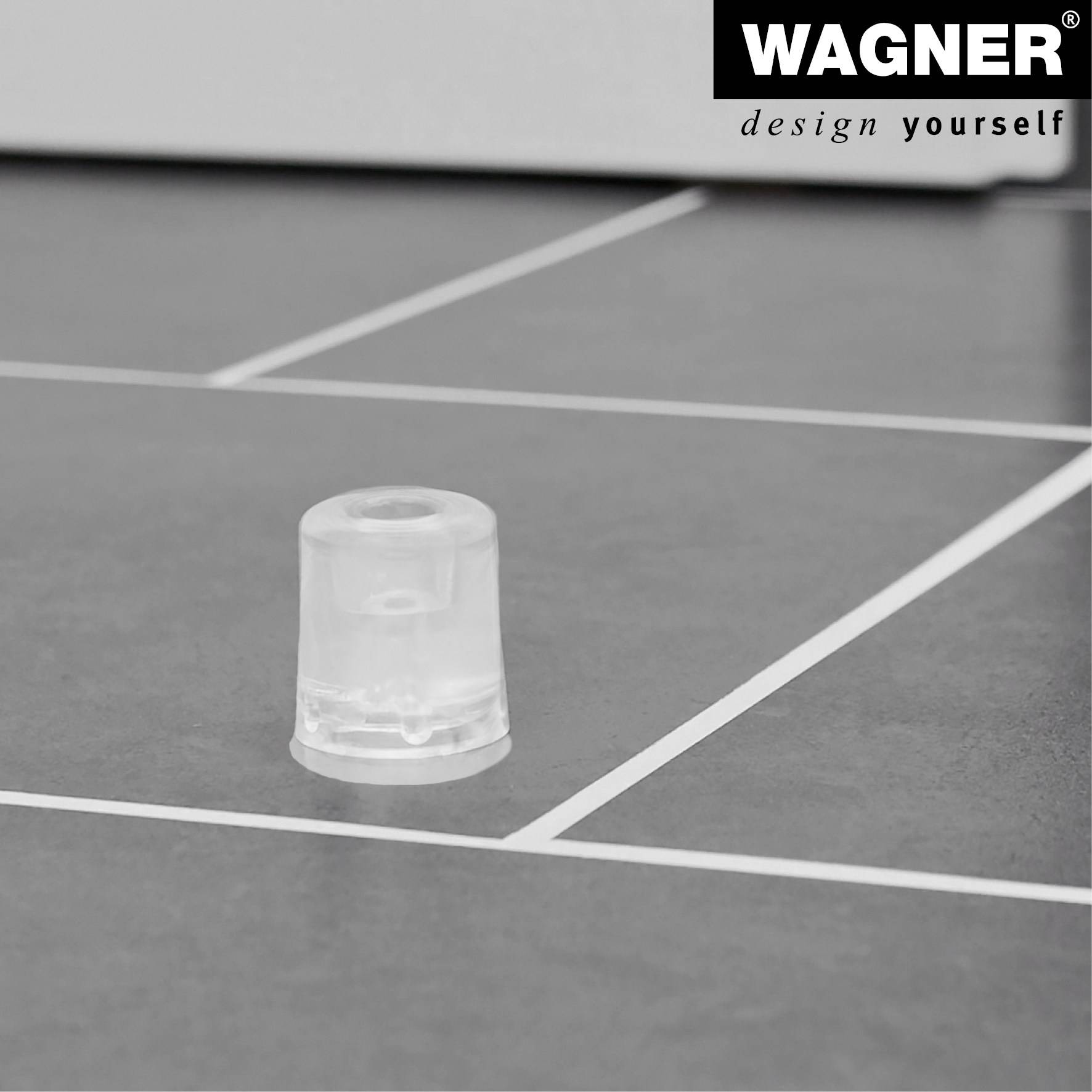 WAGNER Boden-/Wandtürstopper VULKANO MEDIUM - Ø 35 x 35 mm, Vollgummi, transparent, zum Schrauben - 15524021-4