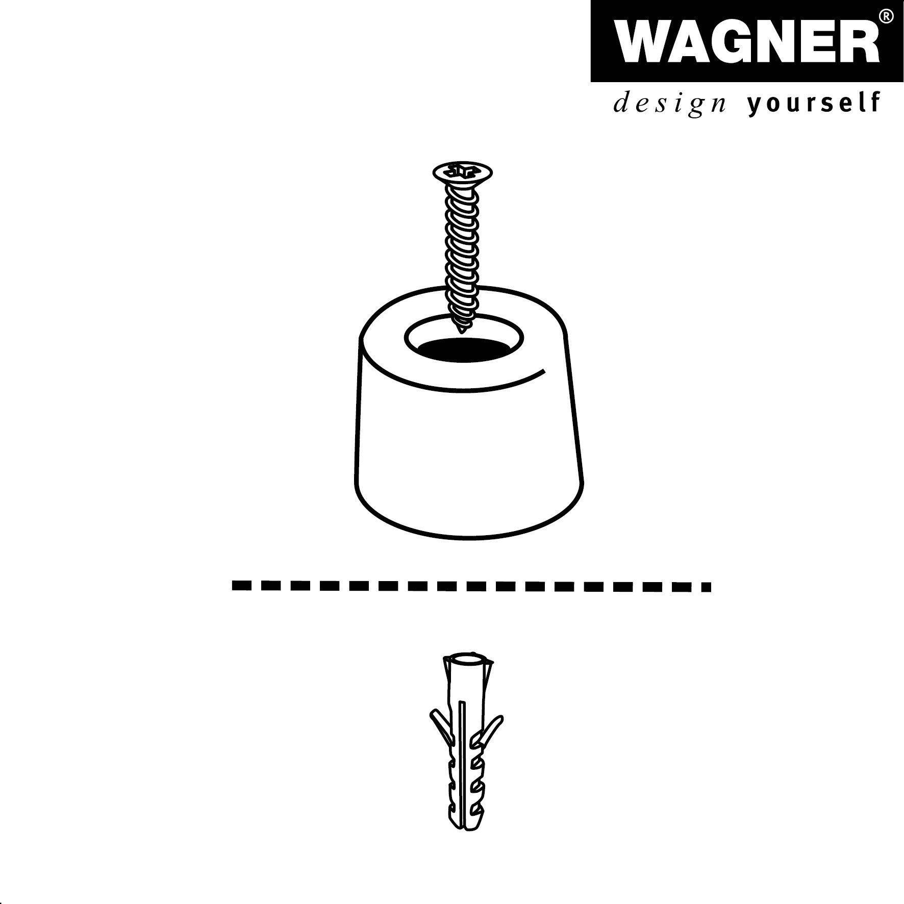 WAGNER Boden-/Wandtürstopper VULKANO MEDIUM - Ø 35 x 35 mm, Vollgummi, schwarz, zum Schrauben - 15524321-3