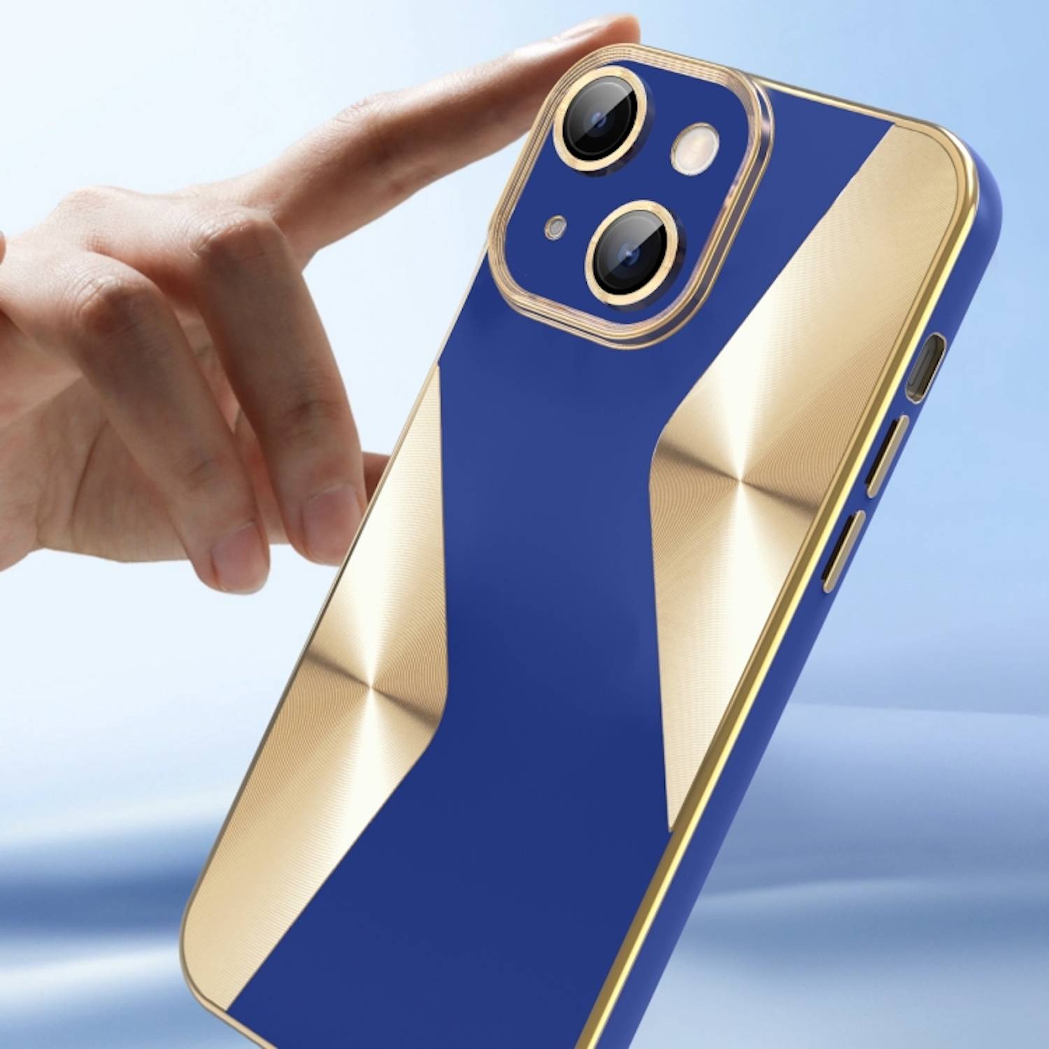 Für Apple iPhone 15 Plus Electroplating Silikon TPU Handy Hülle mit Kamera Schutz-1