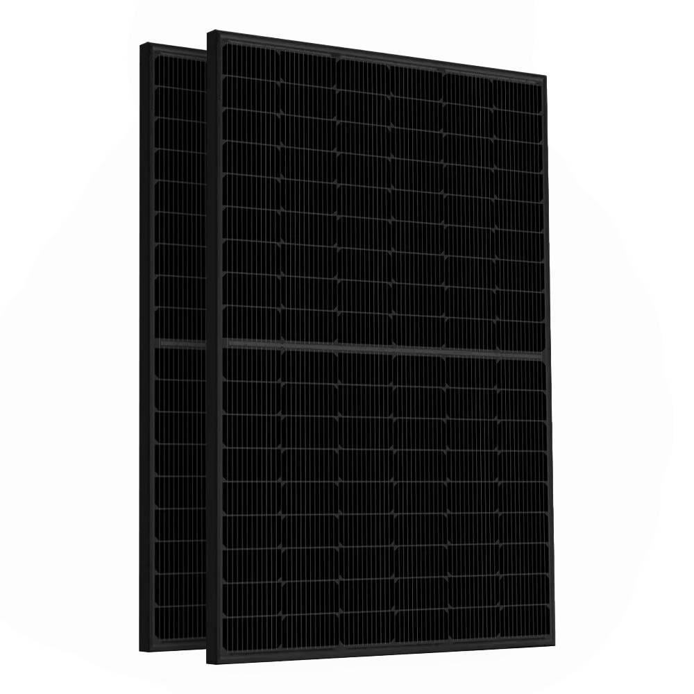 Offgridtec® Solar-Direct 900W HMS-800W-2T Balkonkraftwerk Bifazial Full Black Schukosteckdose - 10m - Stockschrauben-2