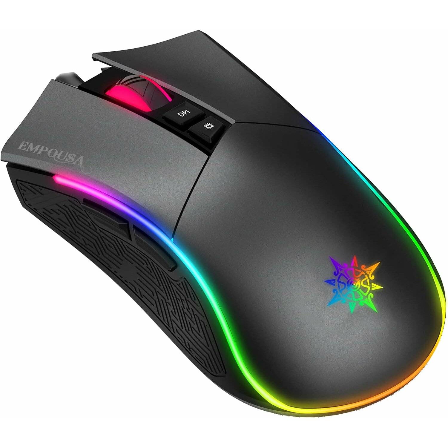 INCA IMG-GT19 RGB 7D Makro-Tasten Profiosonelle Gaming-Maus schwarz-0