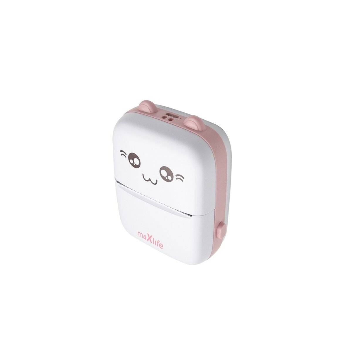 Maxlife Bluetooth-Thermodrucker MXTP-100 tragbarer Drucker Etikettendruck pink