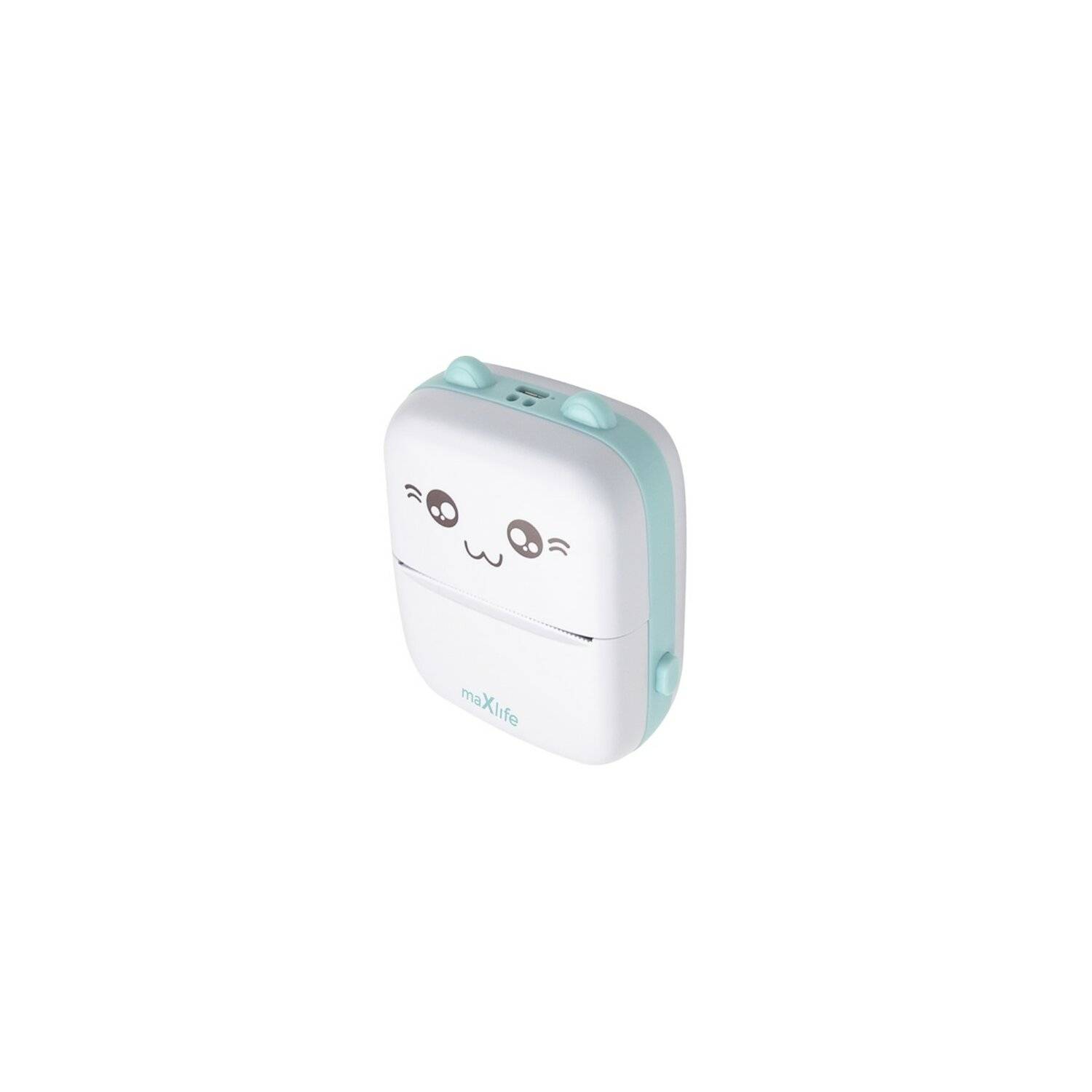 Maxlife Bluetooth-Thermodrucker MXTP-100 Tragbarer Drucker Etikettendrucker blau für Kinder