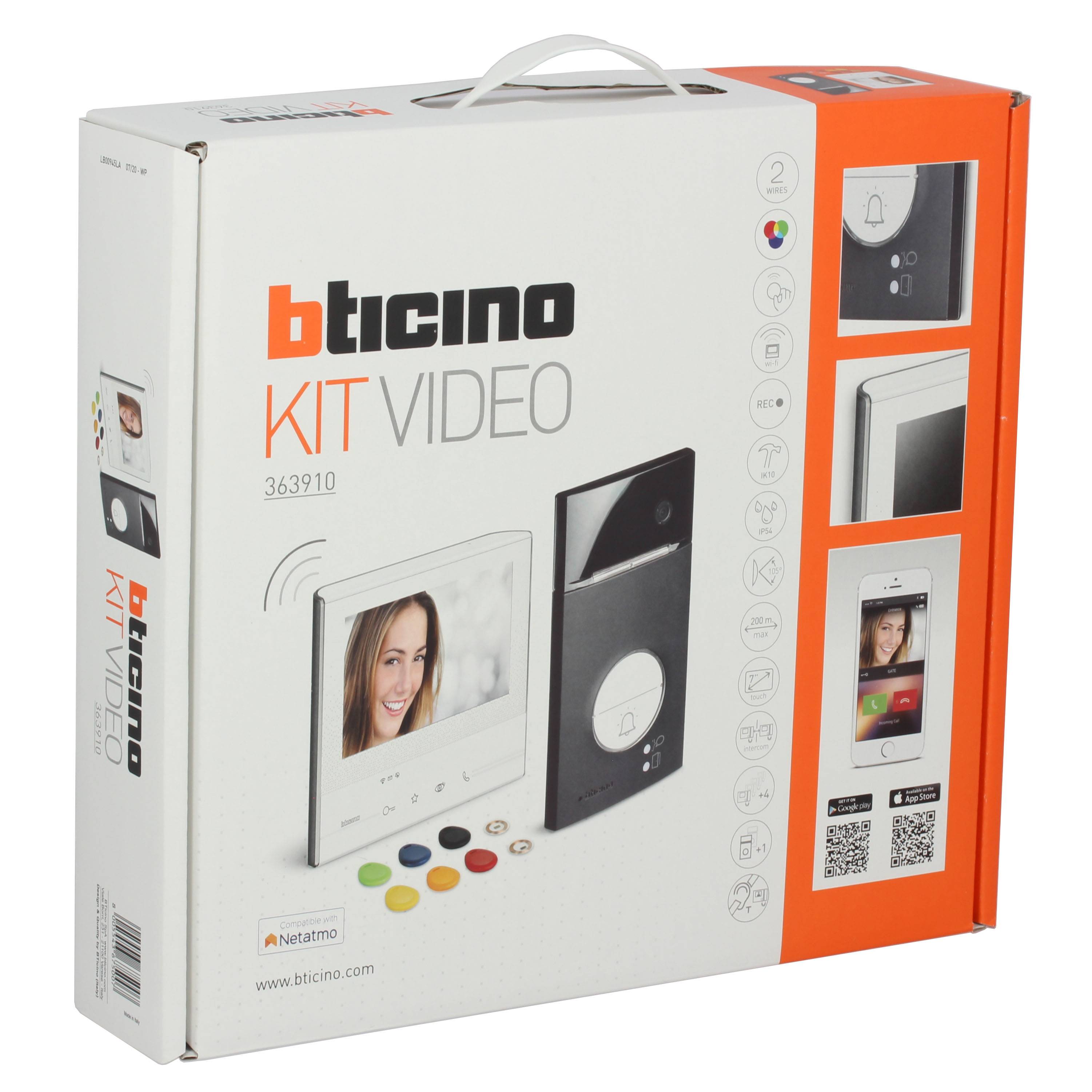 BTICINO, Flex'ONE Video-Set mit Türstation LINEA3000 Black (1 & 2 RT) + CLASSE300 X13E, 363910