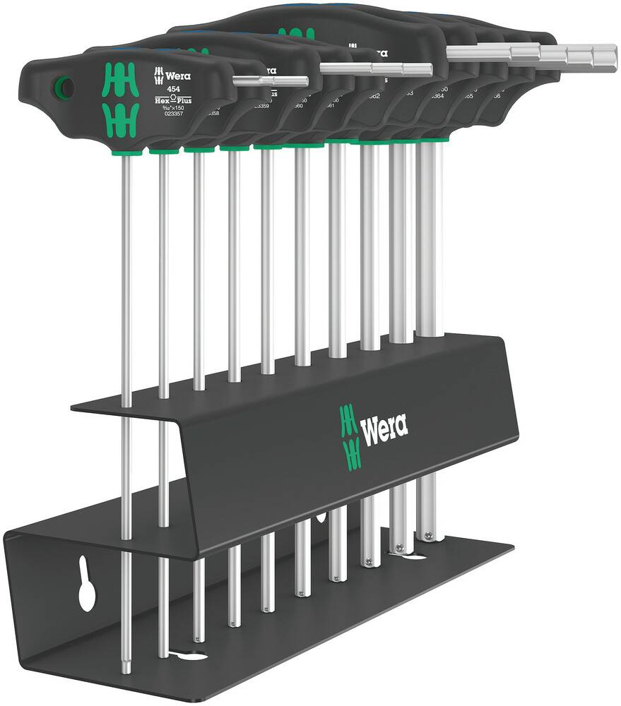 Wera 454/10 HF Set Imperial 2 Schraubendrehersatz Quergriff-Schraubendreher Hex-Plus mit Haltefunktion, zöllig-4