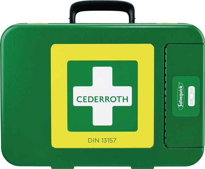 Erste Hilfe Koffer First-Aid-Kits B300xH420xT118ca.mm grün CEDERROTH-0