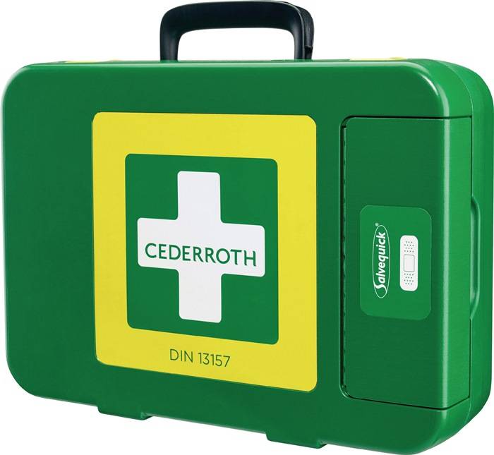 Erste Hilfe Koffer First-Aid-Kits B300xH420xT118ca.mm grün CEDERROTH-2