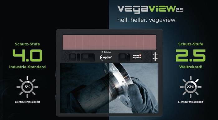 Schweißerschutzhelm Vegaview2.5 schwarz 90x110mm DIN 8-12 Krt.OPTREL-3