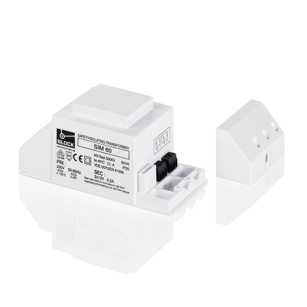 Block Sicherheitstransformator SIM 100-1