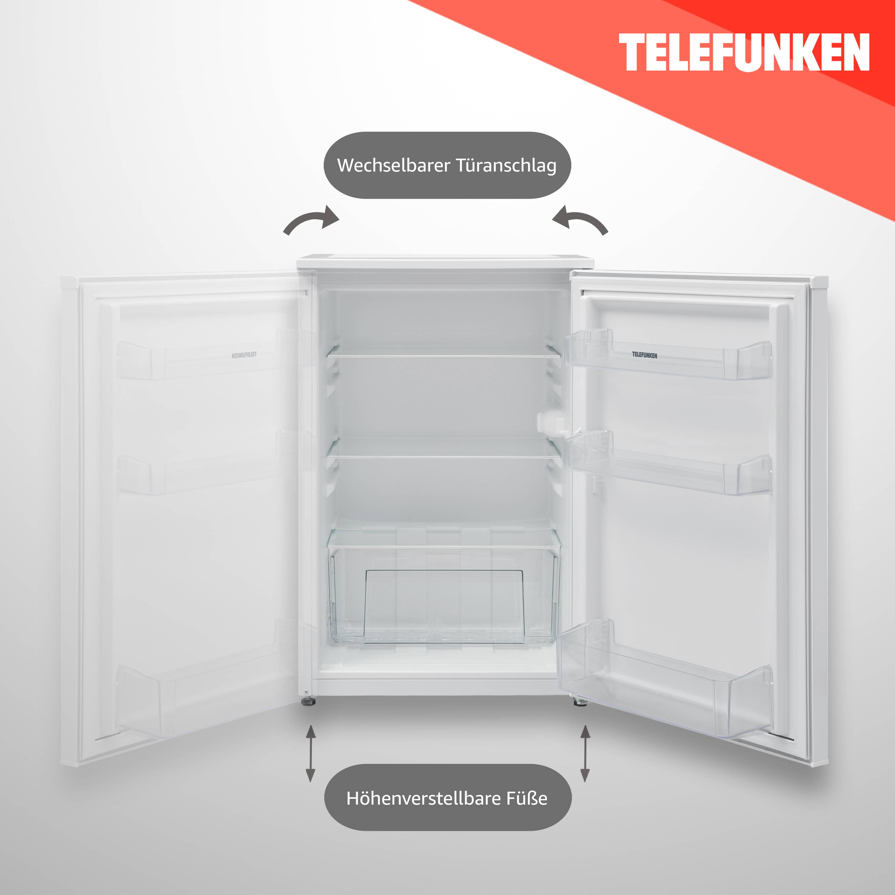 TELEFUNKEN C-135-100 Kühlschrank ohne Gefrierfach | Freistehend | 135 Liter | Kühlschrank klein | LED-Beleuchtung-3