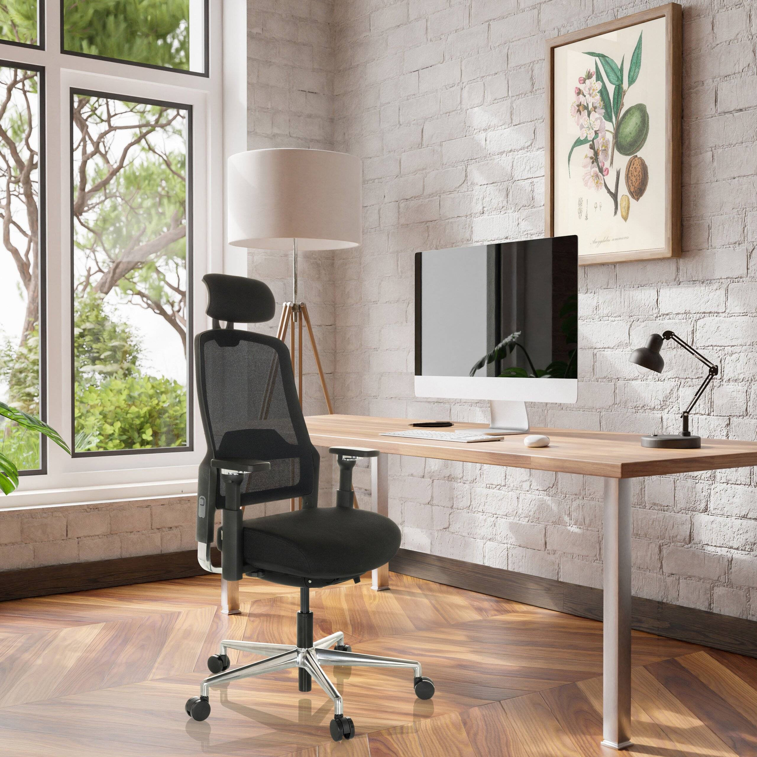 Bürostuhl Chefsessel TERARO AX Netzstoff Stoff schwarz hjh OFFICE-4