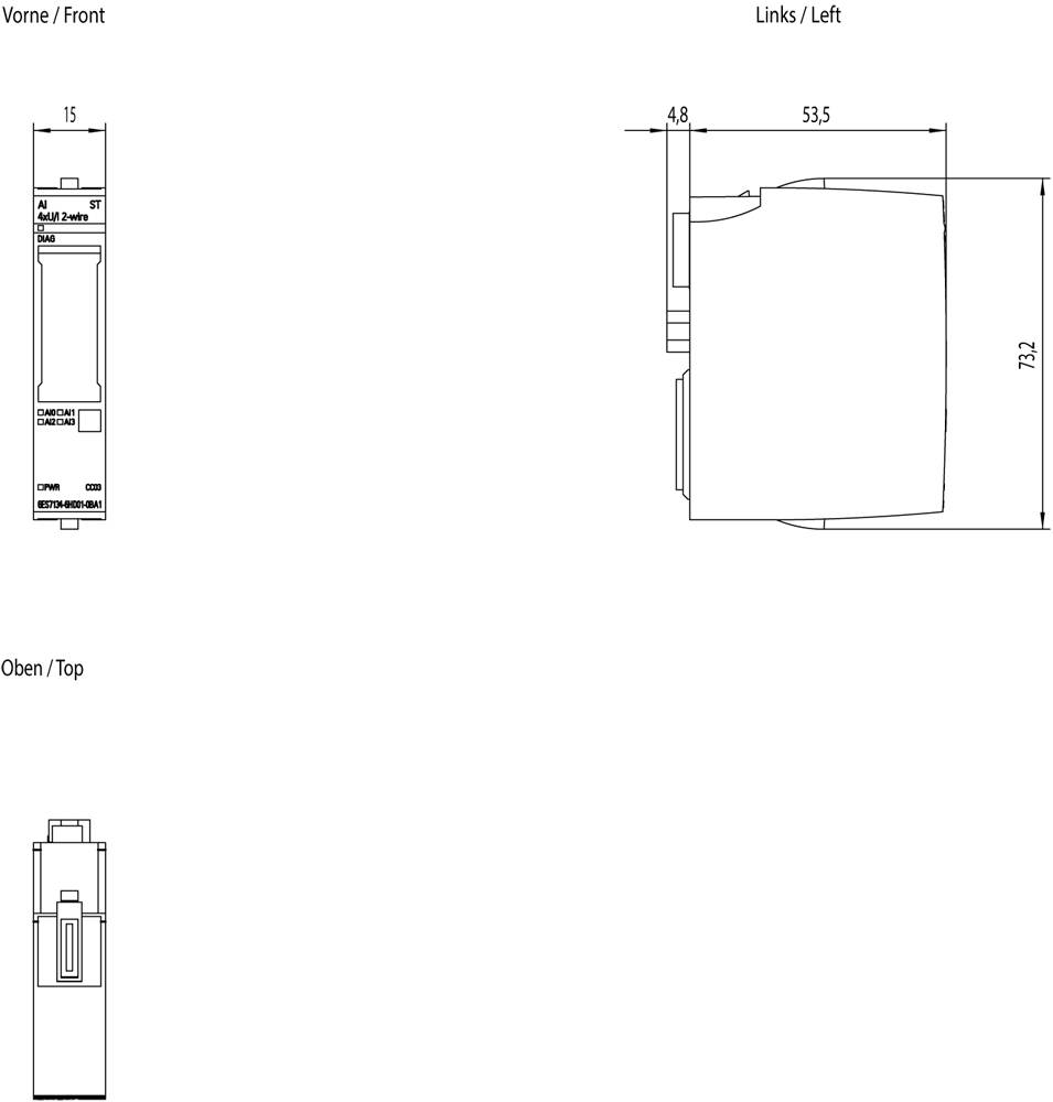 SIEMENS - 6ES7134-6HD01-0BA1 Eingangsmodul Analog SIMATIC ET 200SP-1