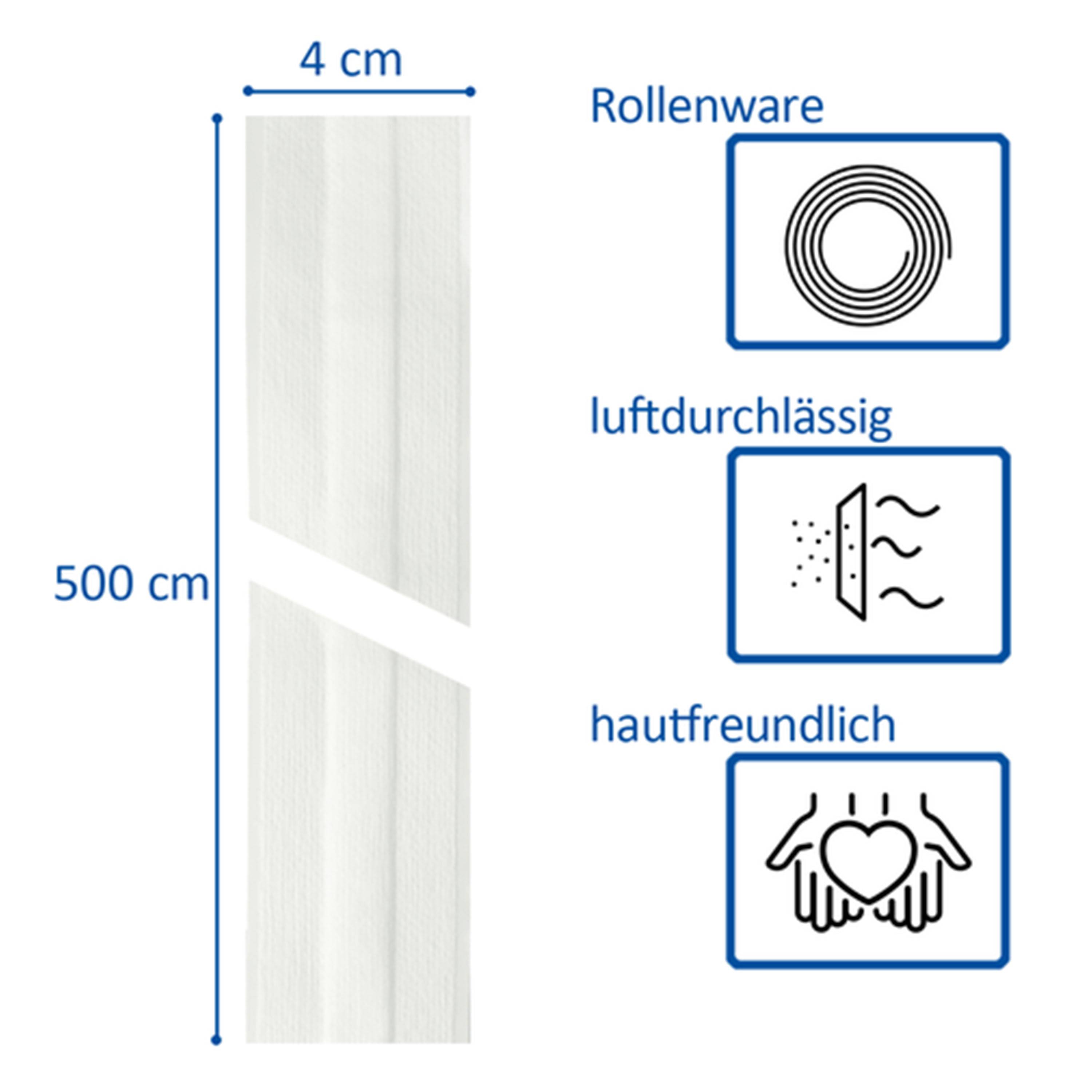 FIRST AID ONLY - Wundschnellverband elastisch 5m 4cm Wundauflage 2cm weiß-2