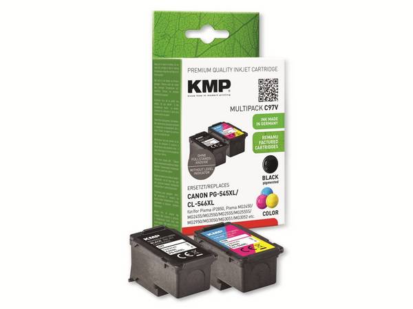KMP Tintenpatrone C97V 1562,4005 wie PG545/CL546XL sw+c/m/y 2St.