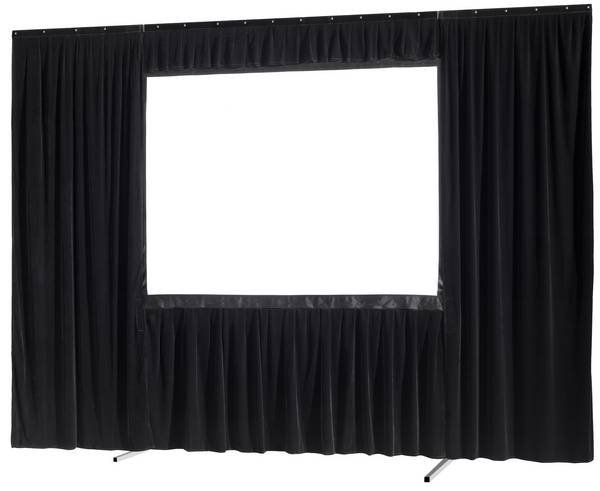 celexon Vorhangset 4-seitig für Faltrahmenleinwand Mobil Expert 203 x 114 cm