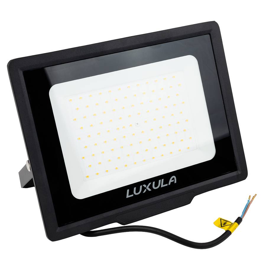 LUXULA LED Außenstrahler 100W 4000K Neutralweiß 10000lm Fluter IP65 Aluminium Schwarz-0