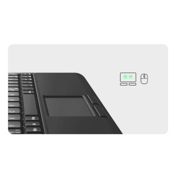 KeySonic KSK-3210ELU DE Super-Mini Tastatur Hintergrundbeleuchtung Touchpad - Tastatur - QWERTZ