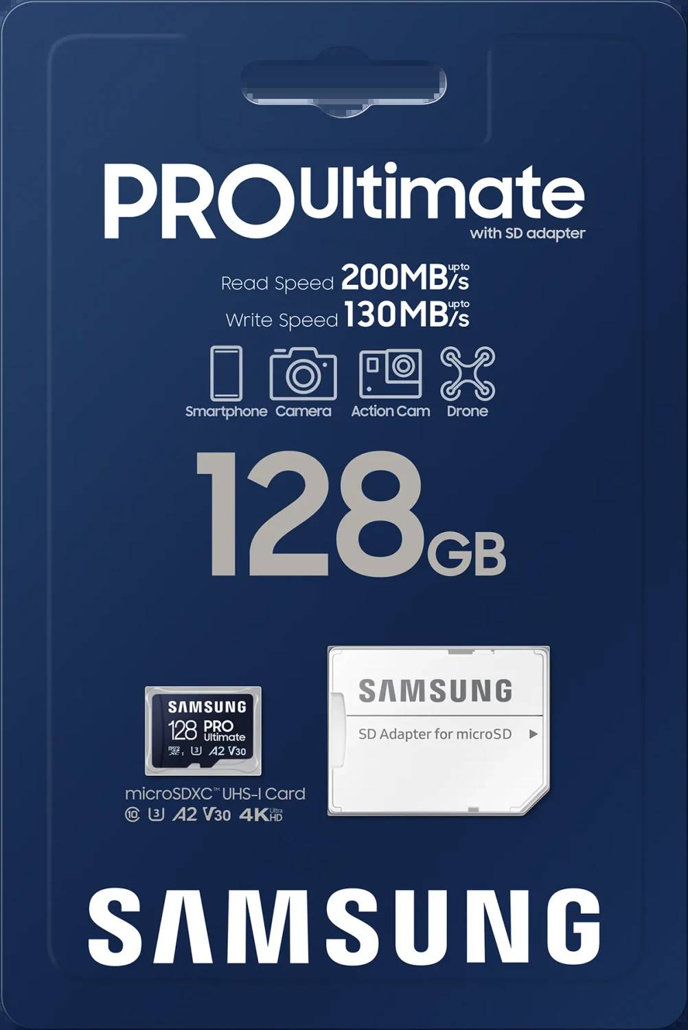 Samsung PRO Ultimate MB-MY128SA - Flash-Speicherkarte (SD-Adapter inbegriffen)-1