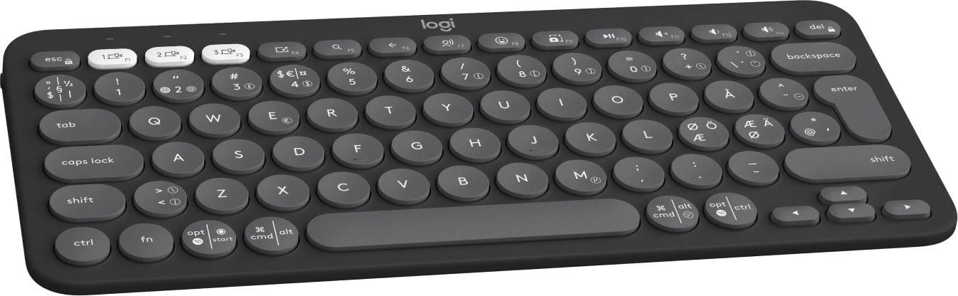 Logitech Pebble Keys 2 K380s - Tastatur - kabellos - Bluetooth LE - QWERTY - Nordisch (Dänisch/Finni-2