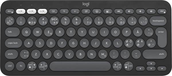 Logitech Pebble Keys 2 K380s - Tastatur - kabellos - Bluetooth LE - QWERTY - Nordisch (Dänisch/Finni