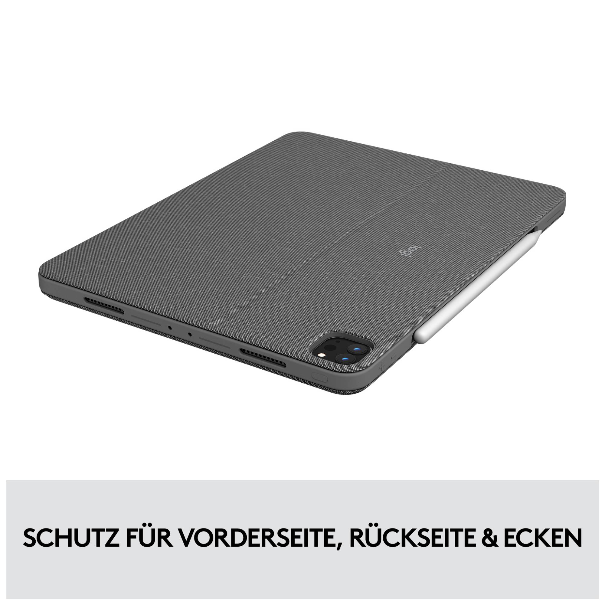Logitech Combo Touch Tastatur und Foliohülle mit Trackpad hintergrundbeleuchtet Apple Smart connector QWERTY USA-2