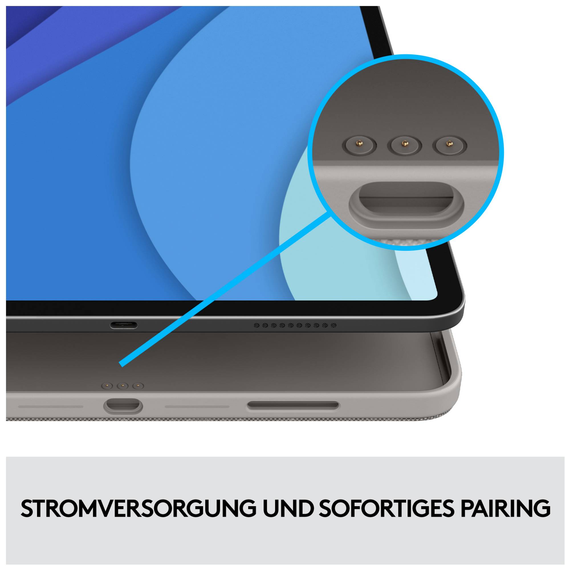 Logitech Combo Touch Tastatur und Foliohülle mit Trackpad hintergrundbeleuchtet Apple Smart connector QWERTY USA-4