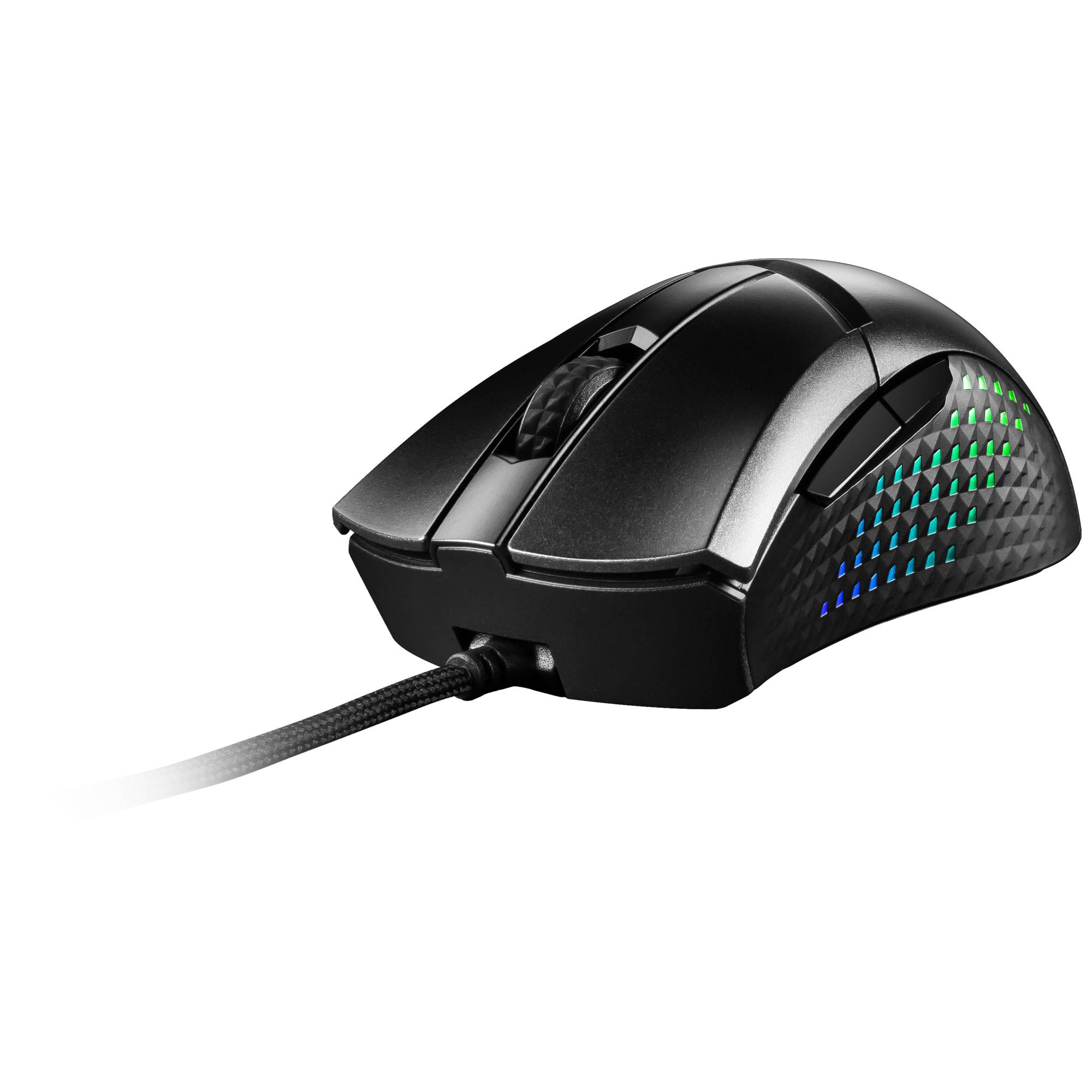 MSI Clutch GM51 - Maus - leicht - Für Rechtshänder - optisch - 6 Tasten - kabellos, kabelgebunden - 2.4 GHz, Bluetooth-3