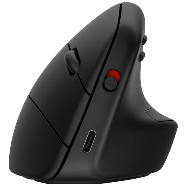 HP 925 - Vertikale Maus - ergonomisch - 6 Tasten - kabellos - 2.4 GHz, Bluetooth 5.3 - kabelloser Empfänger (USB)