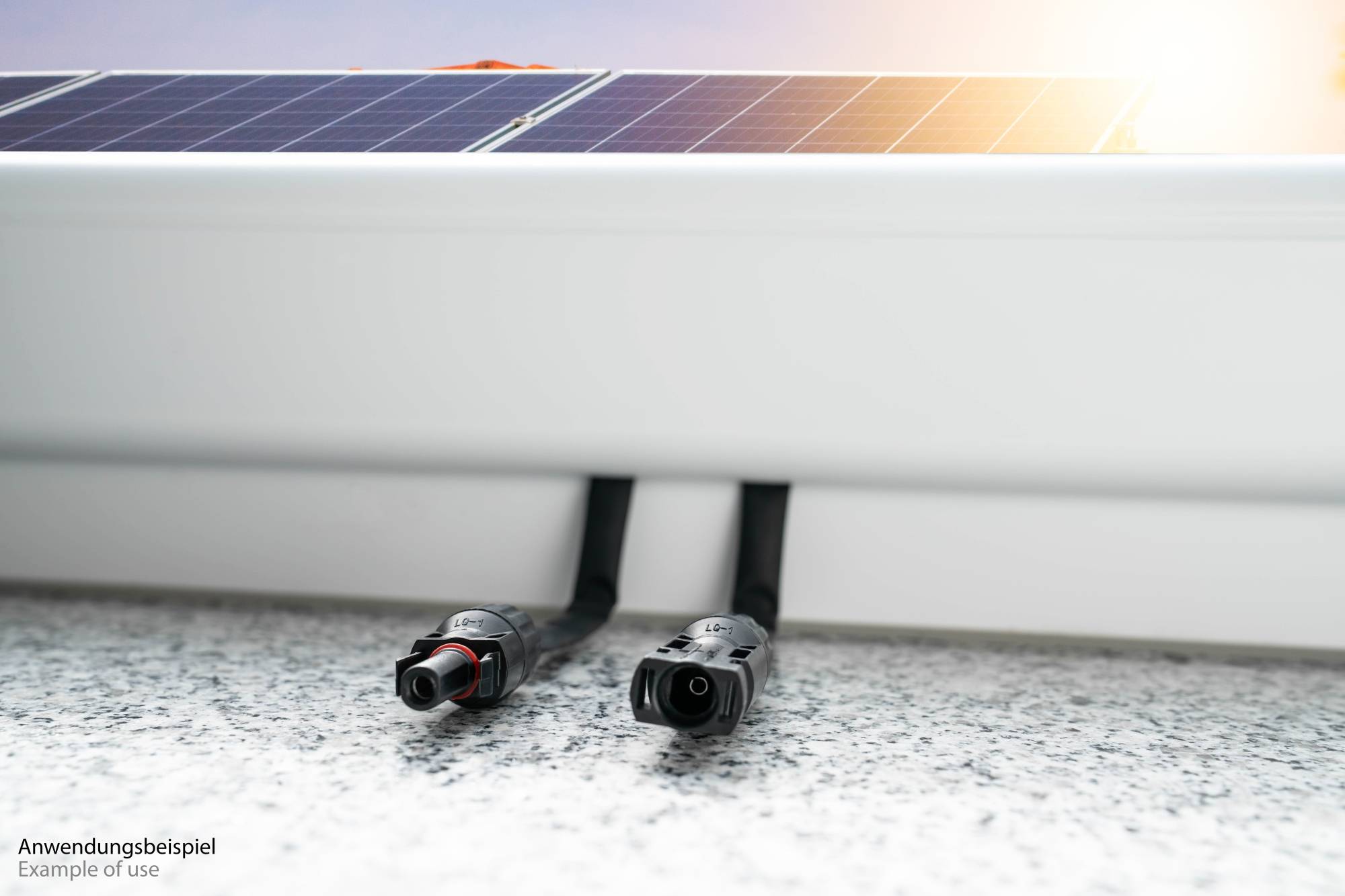 kabelmeister® Solar-Fensterdurchführung MC4 kompatibel, paarweise, schwarz, flexible Länge: 30 cm-3