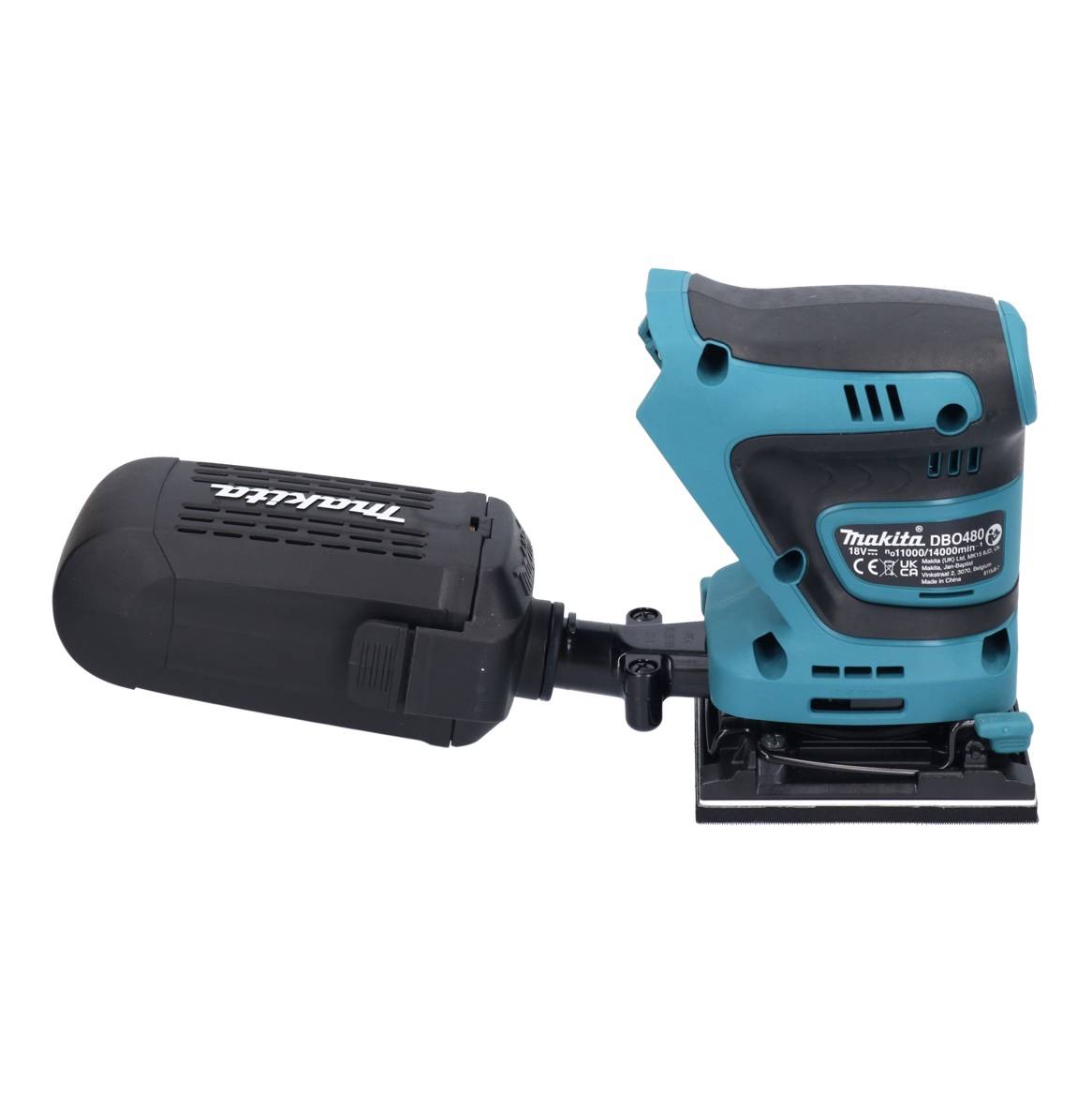 Makita DBO 480 T1 Akku Schwingschleifer 18 V 112 x 102 mm + 1x Akku 5,0 Ah - ohne Ladegerät-4