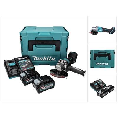 Makita GA 016 GM201 Akku Winkelschleifer 40 V max. 125 mm Brushless XGT + 2x Akku 4,0 Ah + Ladegerät + Makpac-0