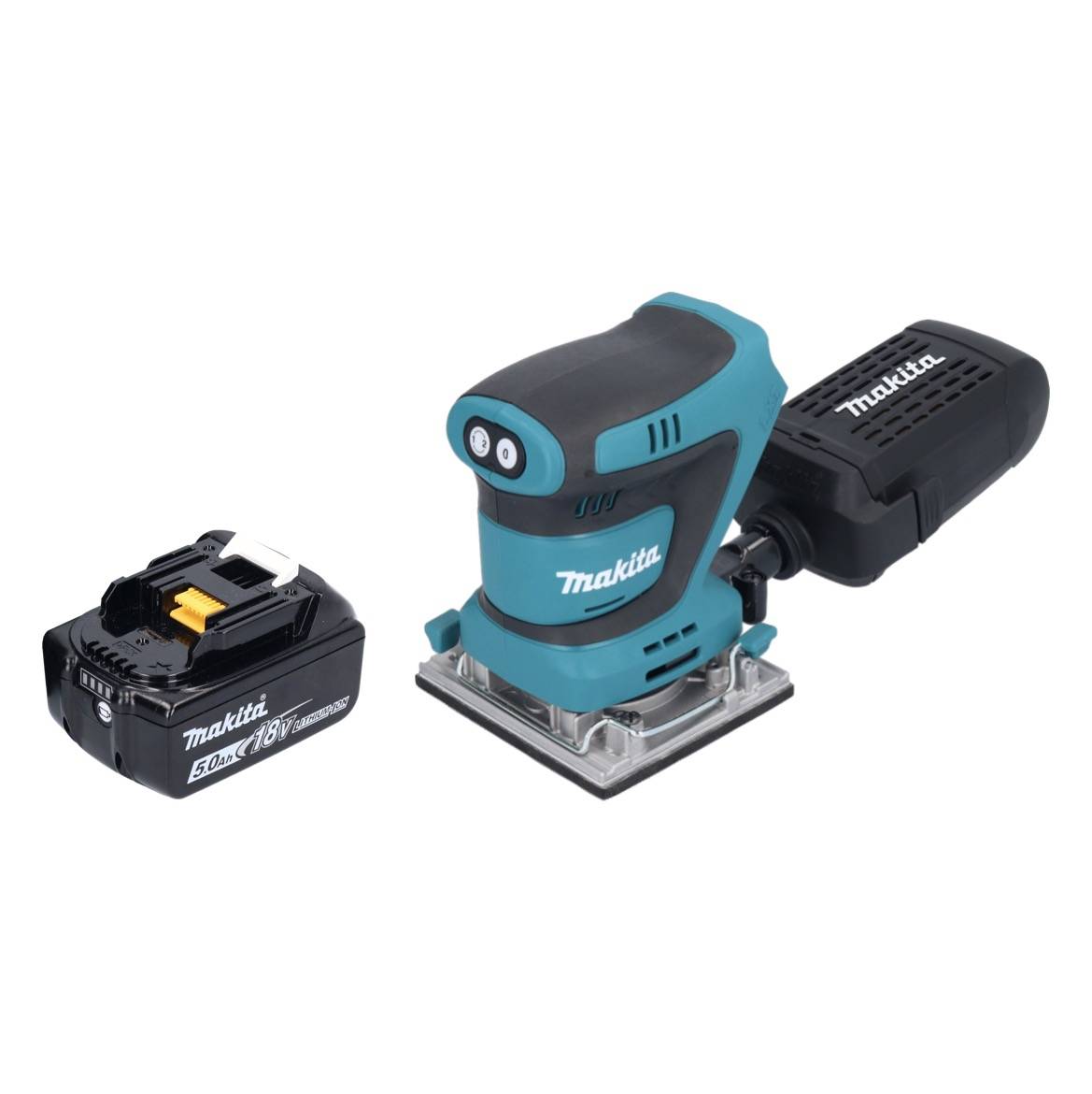 Makita DBO 484 T1 Akku Schwingschleifer 18 V 112 x 102 mm + 1x Akku 5,0 Ah - ohne Ladegerät-1