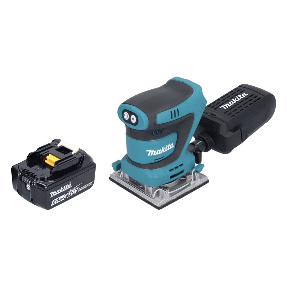 Makita DBO 484 G1 Akku Schwingschleifer 18 V 112 x 102 mm + 1x Akku 6,0 Ah - ohne Ladegerät-1