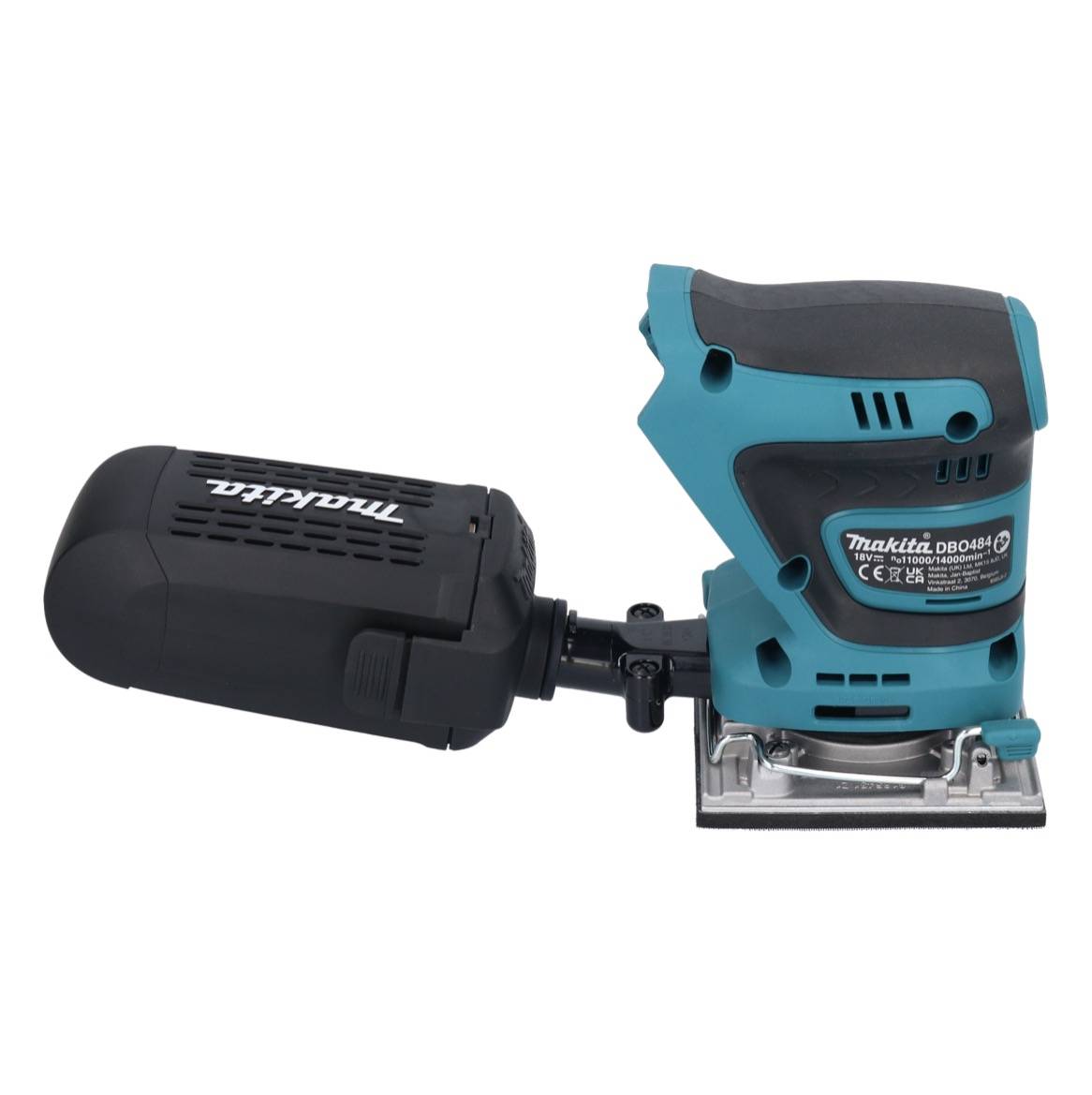 Makita DBO 484 RG Akku Schwingschleifer 18 V 112 x 102 mm + 2x Akku 6,0 Ah + Ladegerät-4