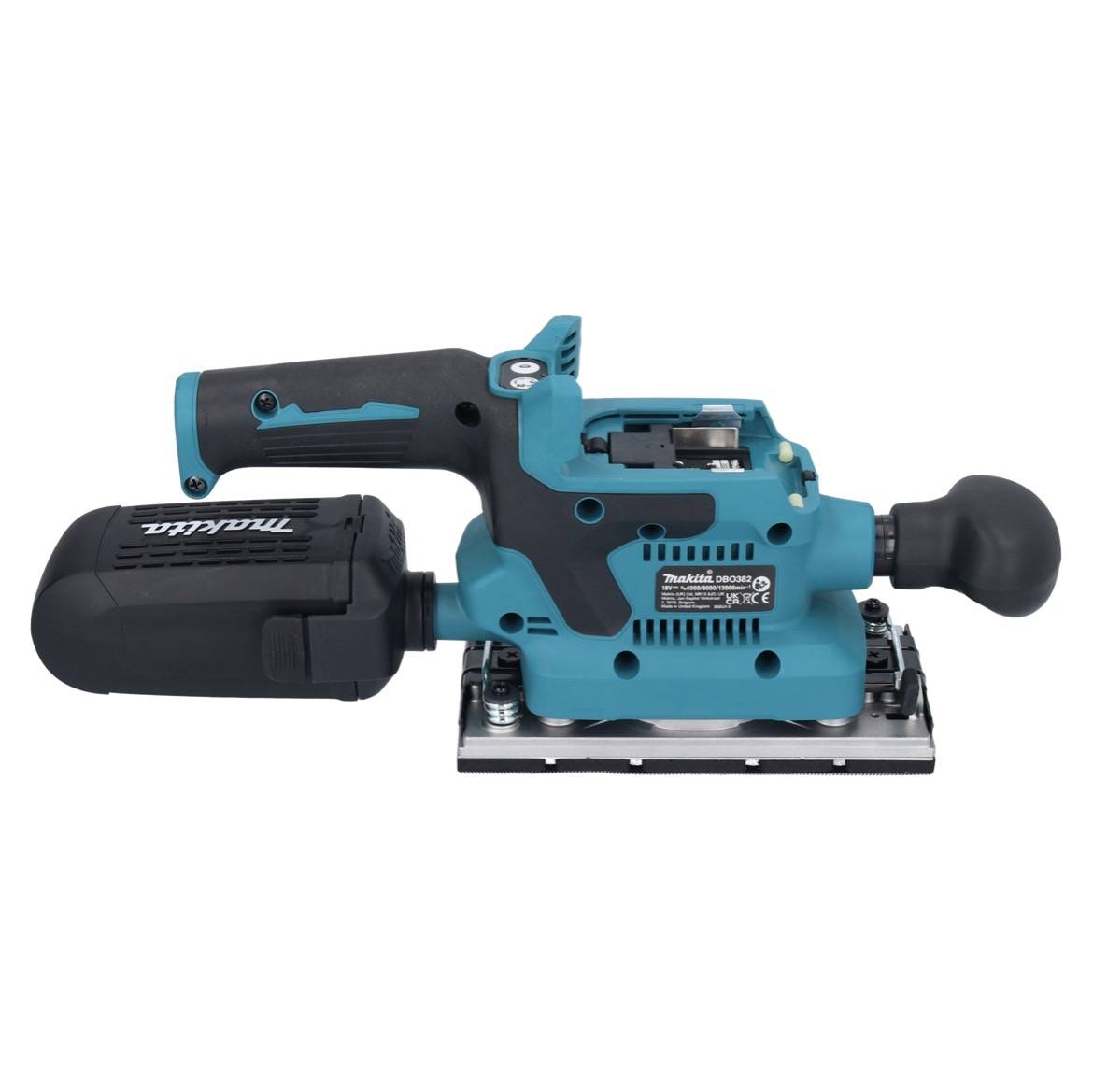 Makita DBO 382 RF1 Akku Schwingschleifer 18 V 93 x 185 mm Brushless + 1x Akku 3,0 Ah + Ladegerät-4