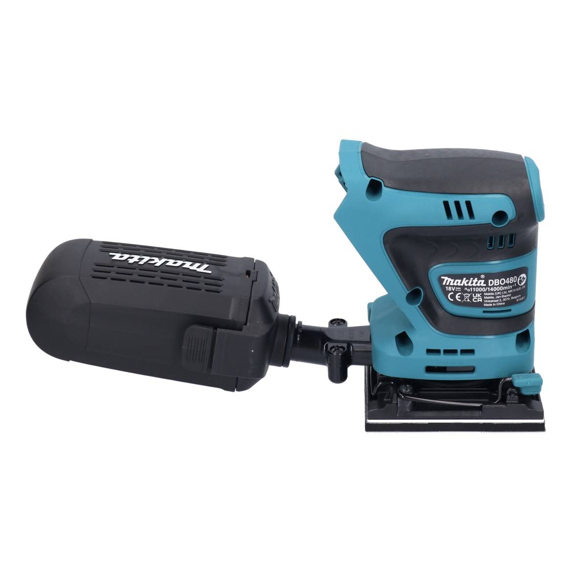 Makita DBO 480 G1 Akku Schwingschleifer 18 V 112 x 102 mm + 1x Akku 6,0 Ah - ohne Ladegerät-4