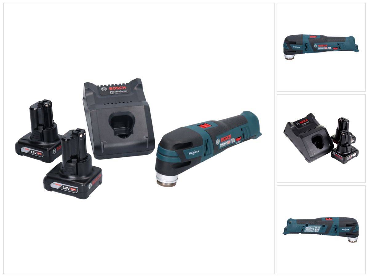 Bosch GOP 12V-28 Professional Akku Multi Cutter Starlock Brushless + 2x Akku 6,0 Ah + Ladegerät-0
