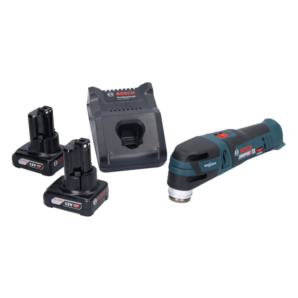 Bosch GOP 12V-28 Professional Akku Multi Cutter Starlock Brushless + 2x Akku 6,0 Ah + Ladegerät-1