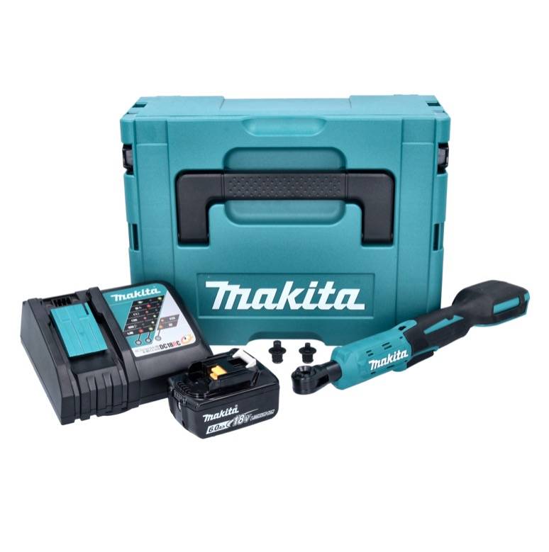 Makita DWR 180 RG1J Akku Ratschenschrauber 18 V 47,5 Nm 1/4" 3/8" + 1x Akku 6,0 Ah + Ladegerät + Makpac-1