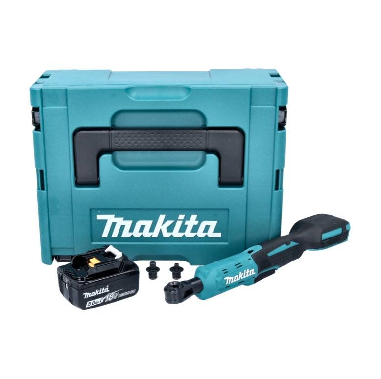 Makita DWR 180 T1J Akku Ratschenschrauber 18 V 47,5 Nm 1/4" 3/8" + 1x Akku 5,0 Ah + Makpac - ohne Ladegerät-1